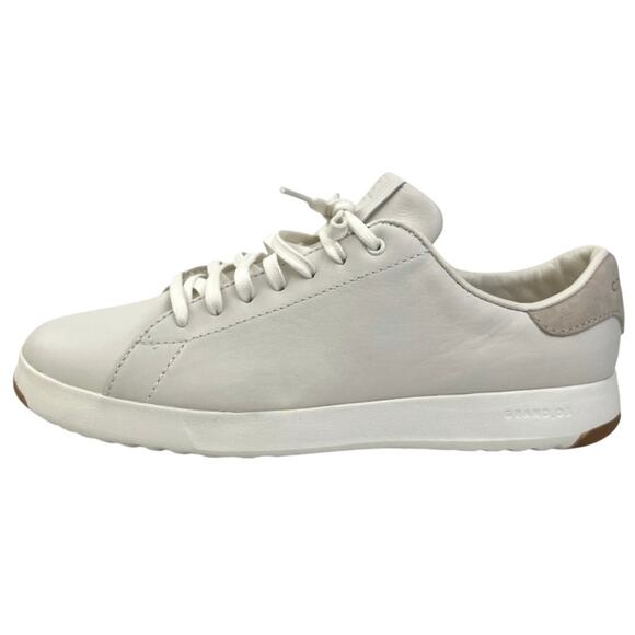 Cole Haan GrandPro Women's White Leather Lace Up Tennis Sneakers Shoes Size 9.5 - Picture 1 of 8